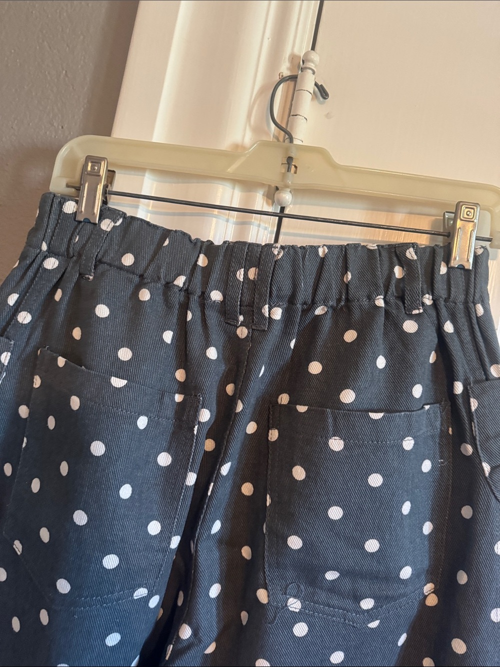 Oddi Los Angeles Polka Dot Elastic Waist jeans - Grey & White - Picture 5 of 5